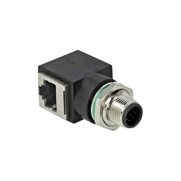 Delock - Sítový adaptér - 8kolíkový M12 (M) rovné do RJ-4...