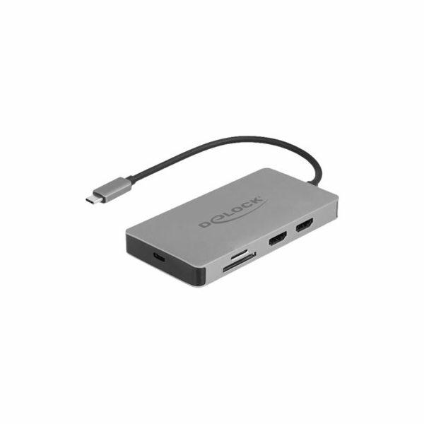Delock - Dokovací stanice - USB-C - 2 x HDMI - 1GbE