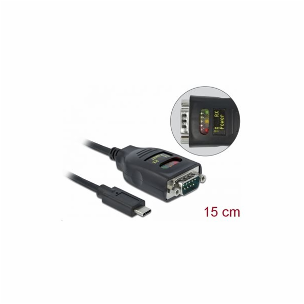 Delock Adapter USB Type-C to 1 x Serial RS-232 DB9 with 1...