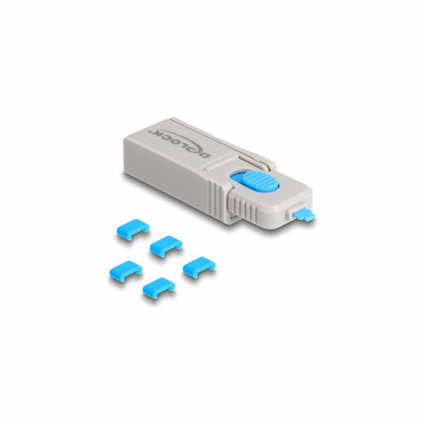 Delock - Nástroj blokátoru portu USB-C - šedá, modrá (bal...