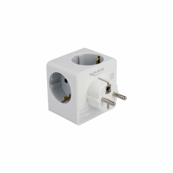 Delock - Síťový adaptér - 16 A - 6 výstupní konektory (2 ...