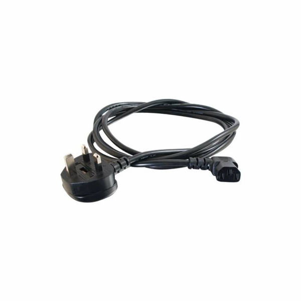 C2G 1m 18 AWG UK 90° Power Cord (IEC320C13R to BS 1363) -...