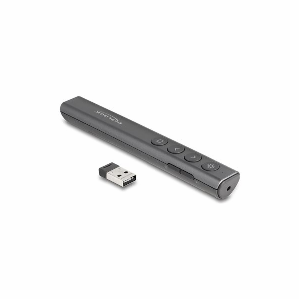 Delock - Dálkový ovladac prezentací - 6 tlacítka - antracit