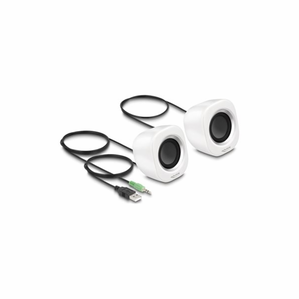 Delock&nbsp;-&nbsp;Reproduktory&nbsp;-&nbsp;pro&nbsp;PC&nbsp;-&nbsp;2&nbsp;Watt&nbsp;(celkem)&nbsp;-&nbsp;bílá