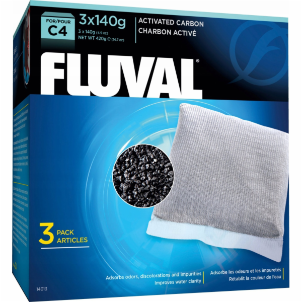 Fluval Carbon kartuše pro filtr C4,3x140g