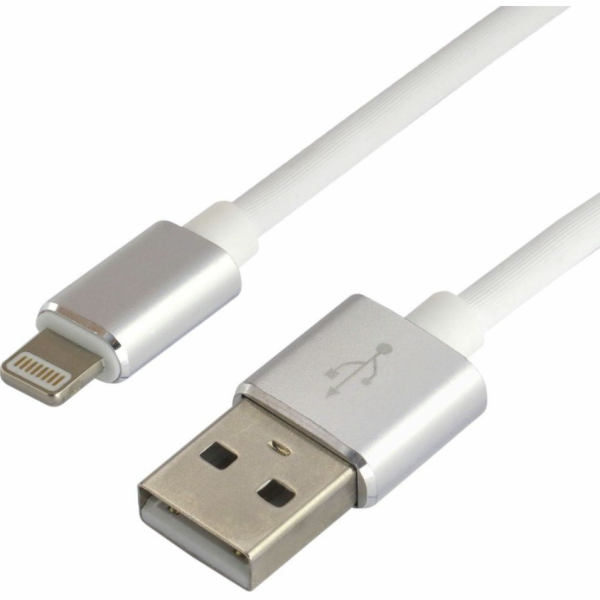 everActive USB Lightning kabel 1 m - bílý, silikonový, po...