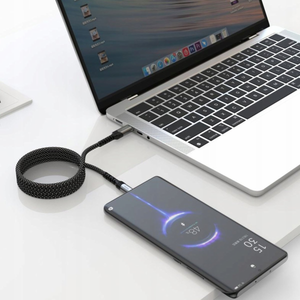 Swissten magnetický datový kabel samonavíjecí usb-c / usb...