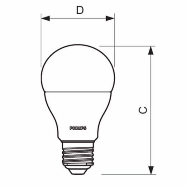 LED žárovka Philips E27 8W/60W 4000K 230V A60  SET2ks  P4...