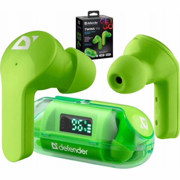Sluchátka Bluetooth TWINS 916 ZELENÁ