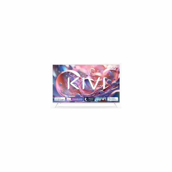 KIVI - 55 , UHD, Android TV 11, Bílá, 3840x2160, 60 Hz, r...