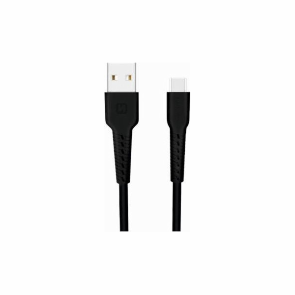 Swissten datový kabel usb / usb-c 1,0 m černý