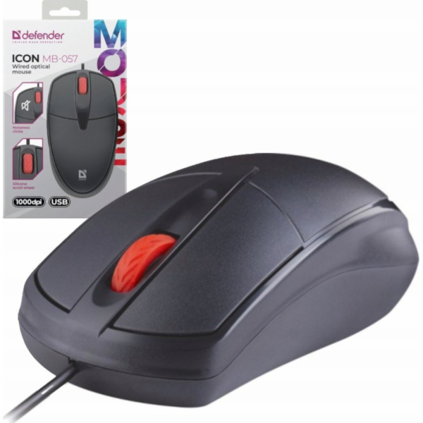 POČÍTAČOVÁ MYŠ DEFENDER ICON MB-057 OPTICKÝ 1000 dpi 3P Č...