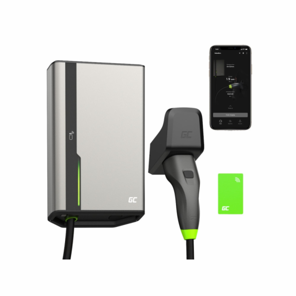 Wallbox Green Cell HabuDen 22kW 32A - 7,5m kabel s NFC