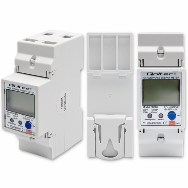 Qoltec 50882 Jednofázový elektronický měřič spotřeby ener...
