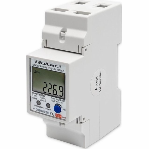 Qoltec 50882 Jednofázový elektronický měřič spotřeby ener...