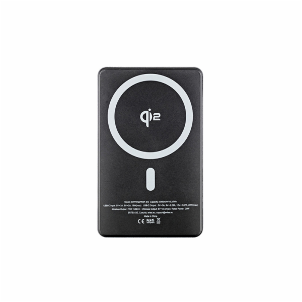 ER POWER Qi2 Dual PowerBank 5000mAh with USB-C - Space Gray