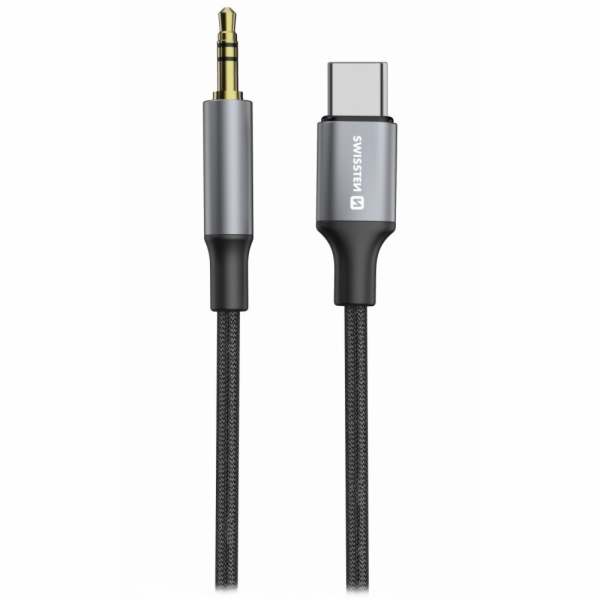 Swissten audio adaptértextile usb-c (samec) / 3,5 mm jack...
