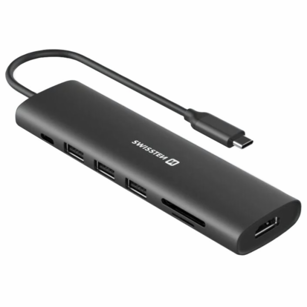 Swissten usb-c hub 7-in-1 (usb-c 100w, hdmi 4k, 1x usb-a ...