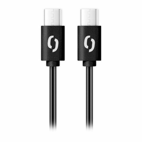 Datový kabel ALIGATOR POWER 65W, USB-C/USB-C 3A 0,5m, černý