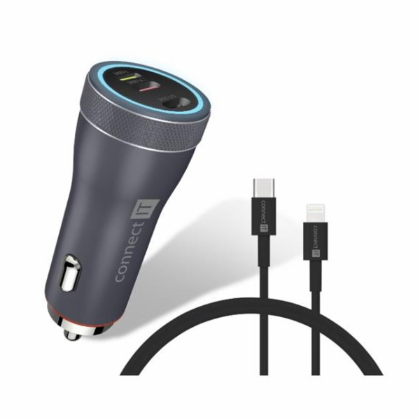 CONNECT IT InCarz DUPLEX nabíječka do auta, 2x USB-C, 1x ...