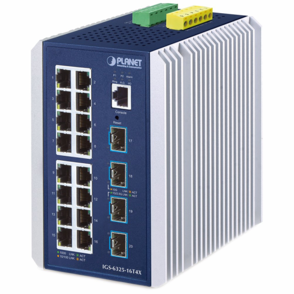 Planet IGS-6325-16T4X průmyslový L3 switch, 16x1Gb, 4x10G...