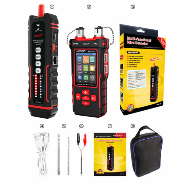 W-Star Tester kabelů RJ45 WSNF859GT, RJ45, OPM, VFL, hled...