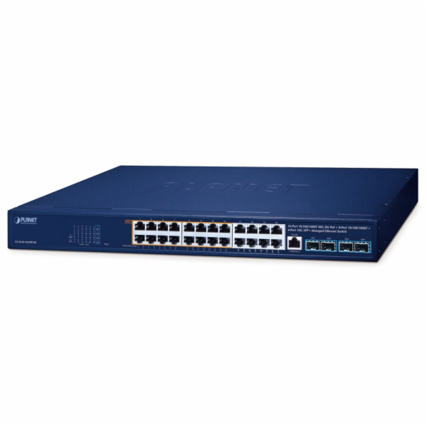 Planet GS-4210-16UP8T4X L2/L4 switch, 24x1Gb, 4x10Gb SFP+...