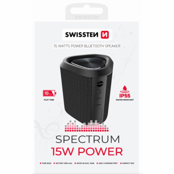 Swissten Bluetooth reproduktor spectrum 15 W černý