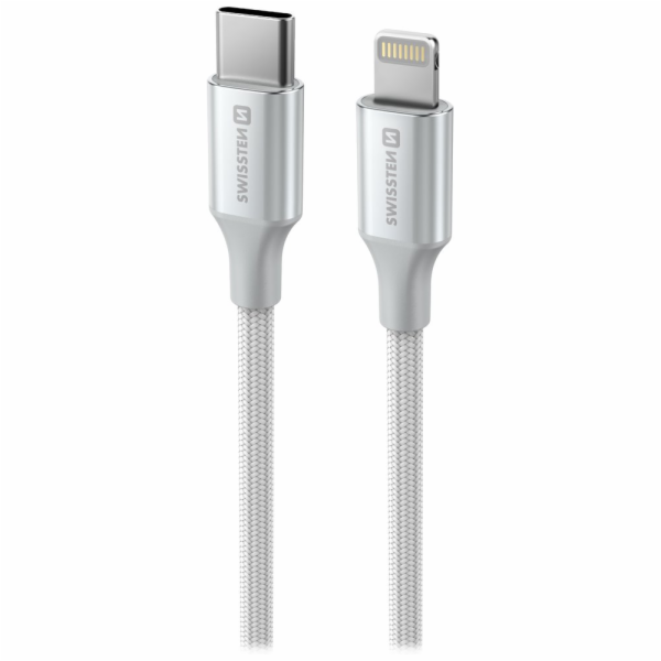 SWISSTEN DATOVÝ KABEL TEXTILE II USB-C / LIGHTNING 1,5 M ...