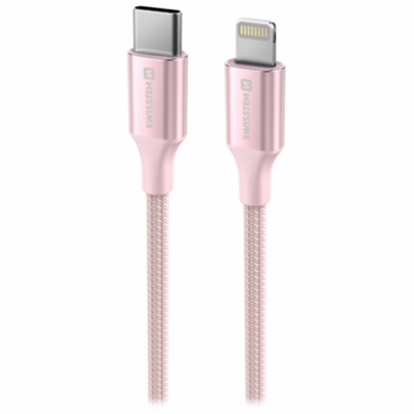 Swissten datový kabeltextile ii usb-c / lightning 1,5 m r...