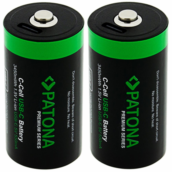 PATONA nabíjecí baterie LR14 (C) Li-lon 2300mAh 1,5V s US...