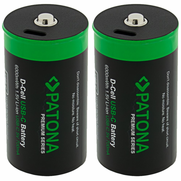 PATONA nabíjecí baterie LR20 mono D Li-lon 4000mAh 1,5V s...