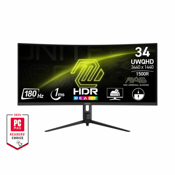 MSI LCD MAG 342CQR E2, 34" 3440x1440, VA, 180Hz, 4ms, VES...