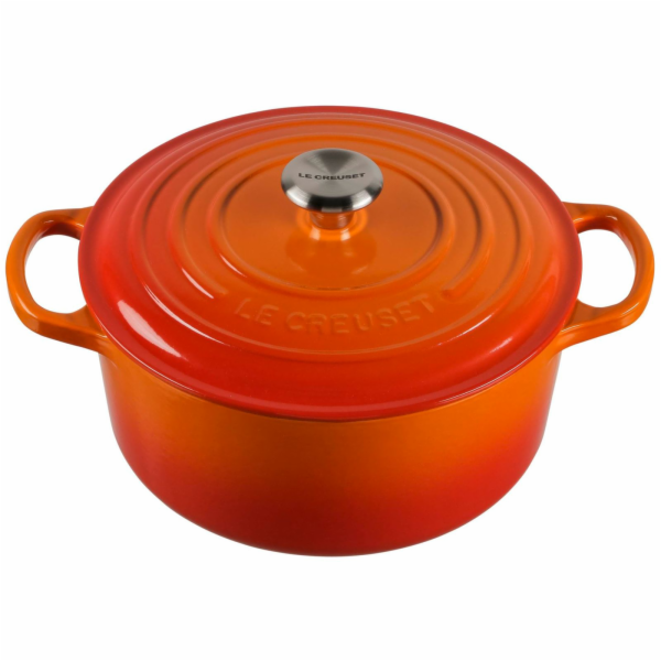 Le Creuset Signature Bräter rund 22 cm ofenrot