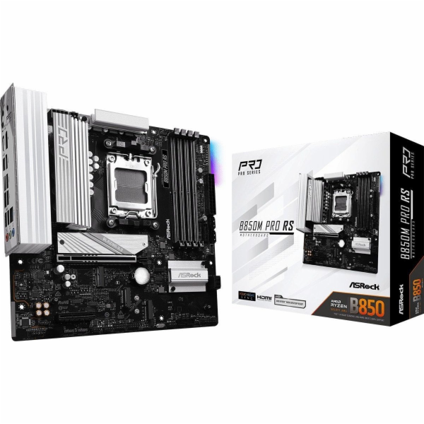 ASRock MB Sc AM5 B850M PRO RS, AMD B850, 4xDDR5, 1xDP, 1x...