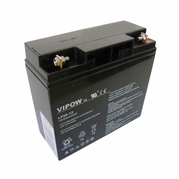 Baterie olověná 12V 20Ah VIPOW BAT0218