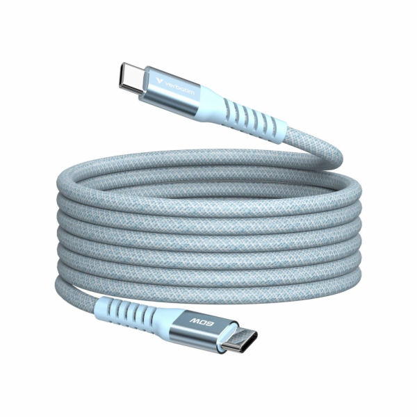 Verbatim Sync&Charge 60W 120cm USB-C/USB-C Magnetic blau ...
