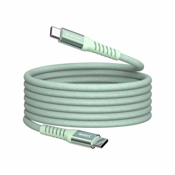 Verbatim Sync&Charge 100W 120cm USB-C/USB-C Magnetic grün...