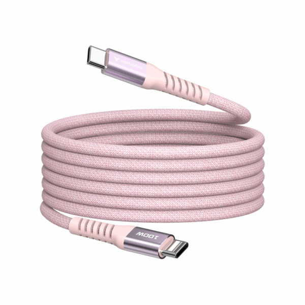 Verbatim Sync&Charge 100W 120cm USB-C/USB-C Magnetic pink...