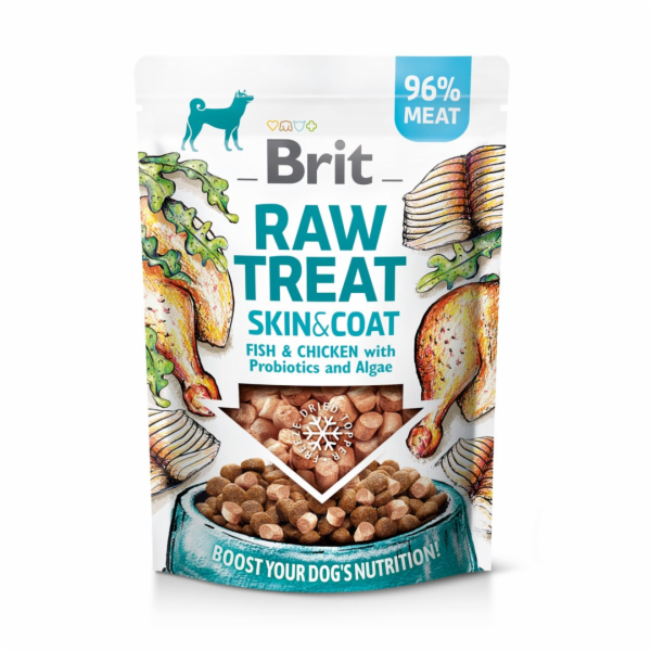 BRIT Raw Treat Skin & Coat Ryba & Kuře – pamlsek pro psy ...