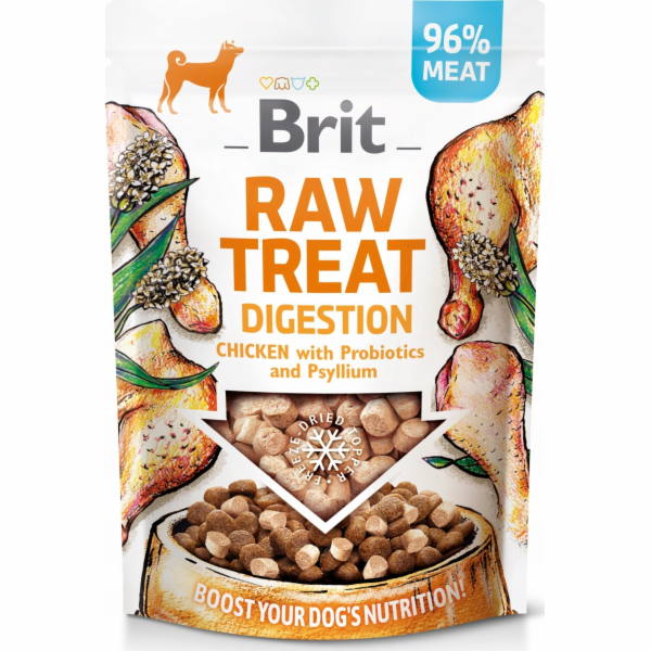 BRIT Raw Treat Digestion Kuře – pamlsek pro psy – 40 g