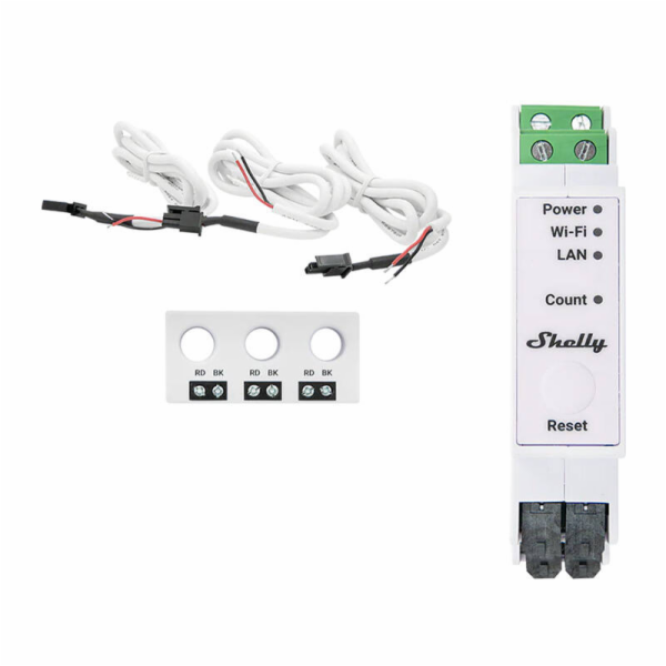 Shelly Pro 3EM-3CT63 WIFI 1/3-cestný měřič spotřeby energie