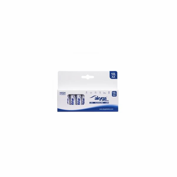 Akyga alkalická baterie AA LR6 Zn-MnO2, 1.5V/3050mAh, box...