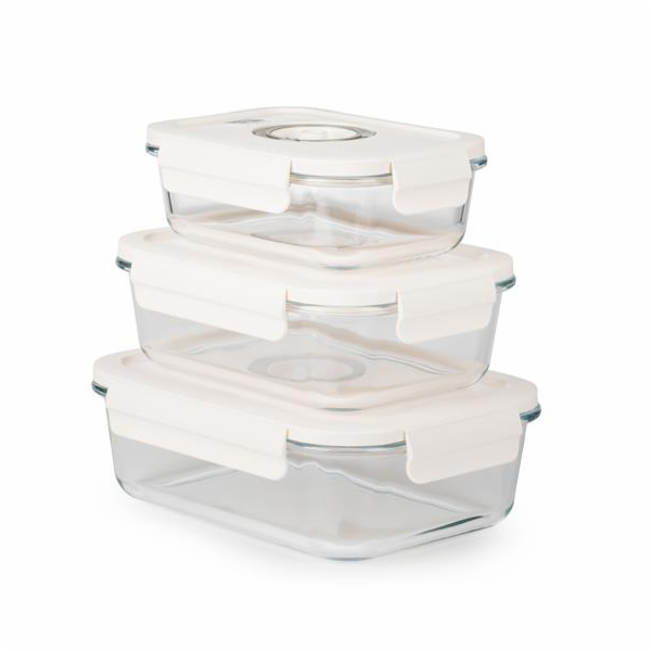 Set G21 skleněných vakuovacích dóz, 3 ks