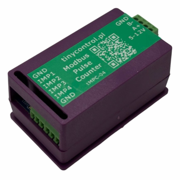TINYCONTROL čítač pulsů tMPC-04 Modbus pro LK3 a LK4