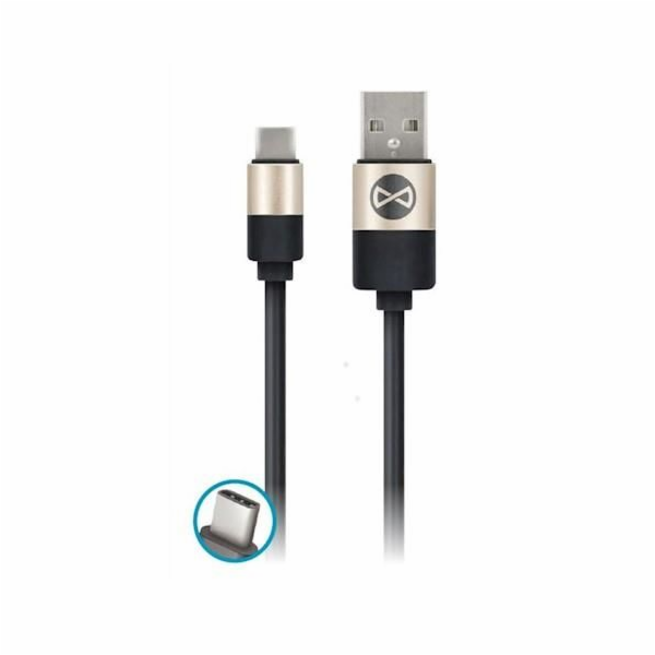 Datový kabel Forever Modern USB/USB-C 1m 2A černý