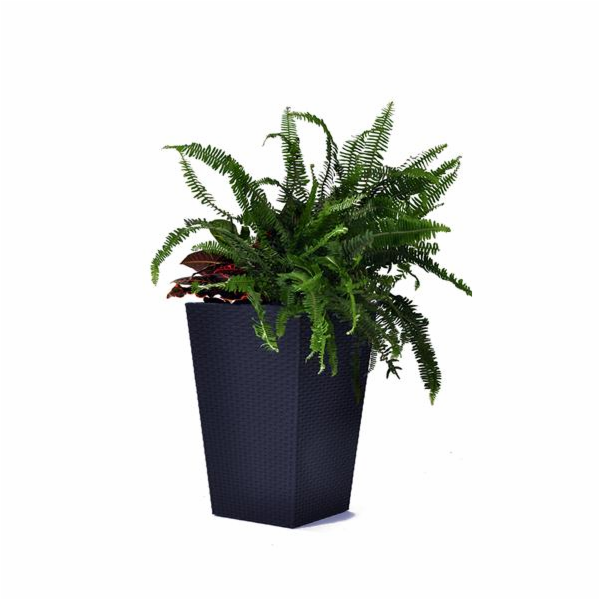Květináč Keter Rattan Planter M 55,4 l grafitový