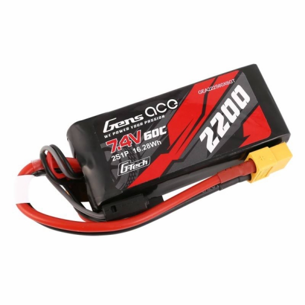 Gens Ace GensAce G-Tech LiPo baterie 2200mAh 7,4V 60C 2S1...