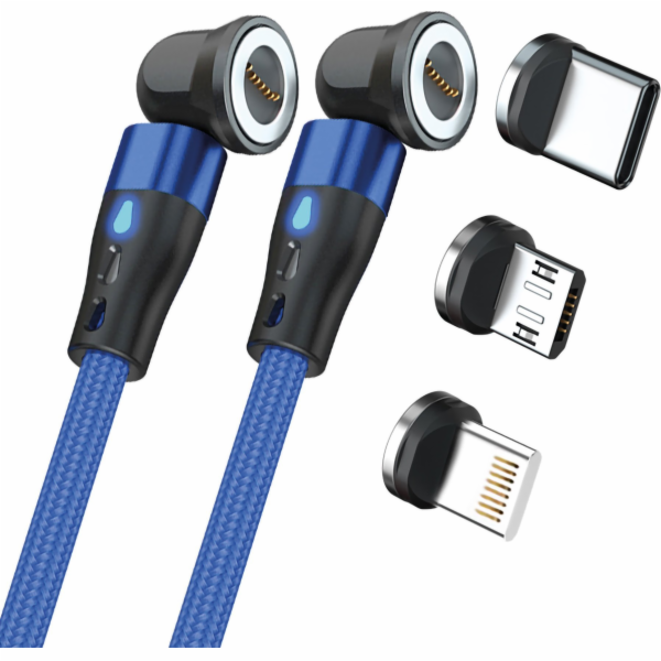 Realpower  Magnetický kabel USB kabel, 1m, 2x magnetisch,...