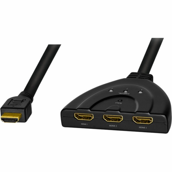 LogiLink Switch HDMI,3 porty,bidirekt (1x3/3x1),4K/30Hz,CEC
